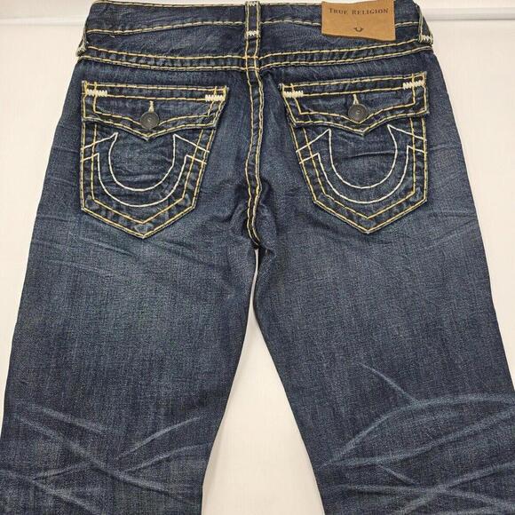 True Religion Ricky SUPER Stitch Geno Slim Fit Mens Blue Jeans 32‎ x 27 (EA-5) - Picture 8 of 16
